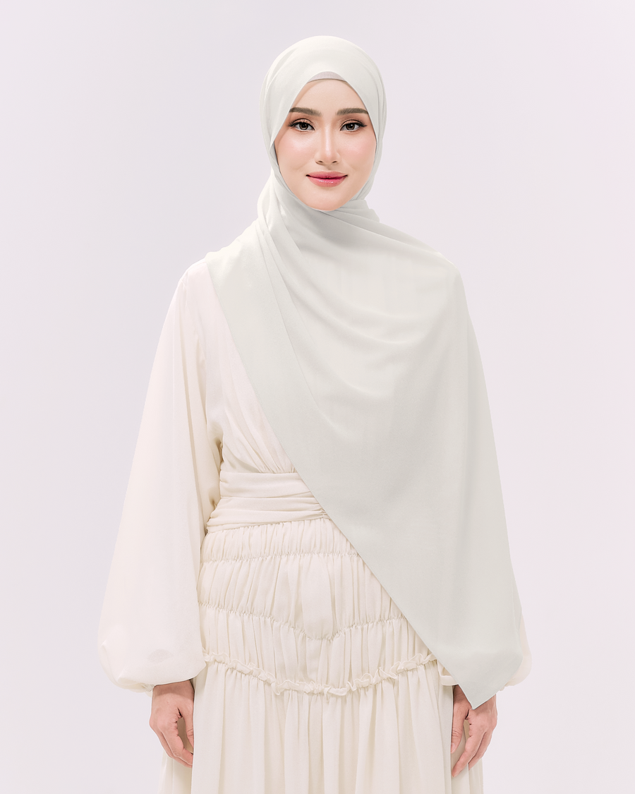 Heavy Chiffon 1.8m White