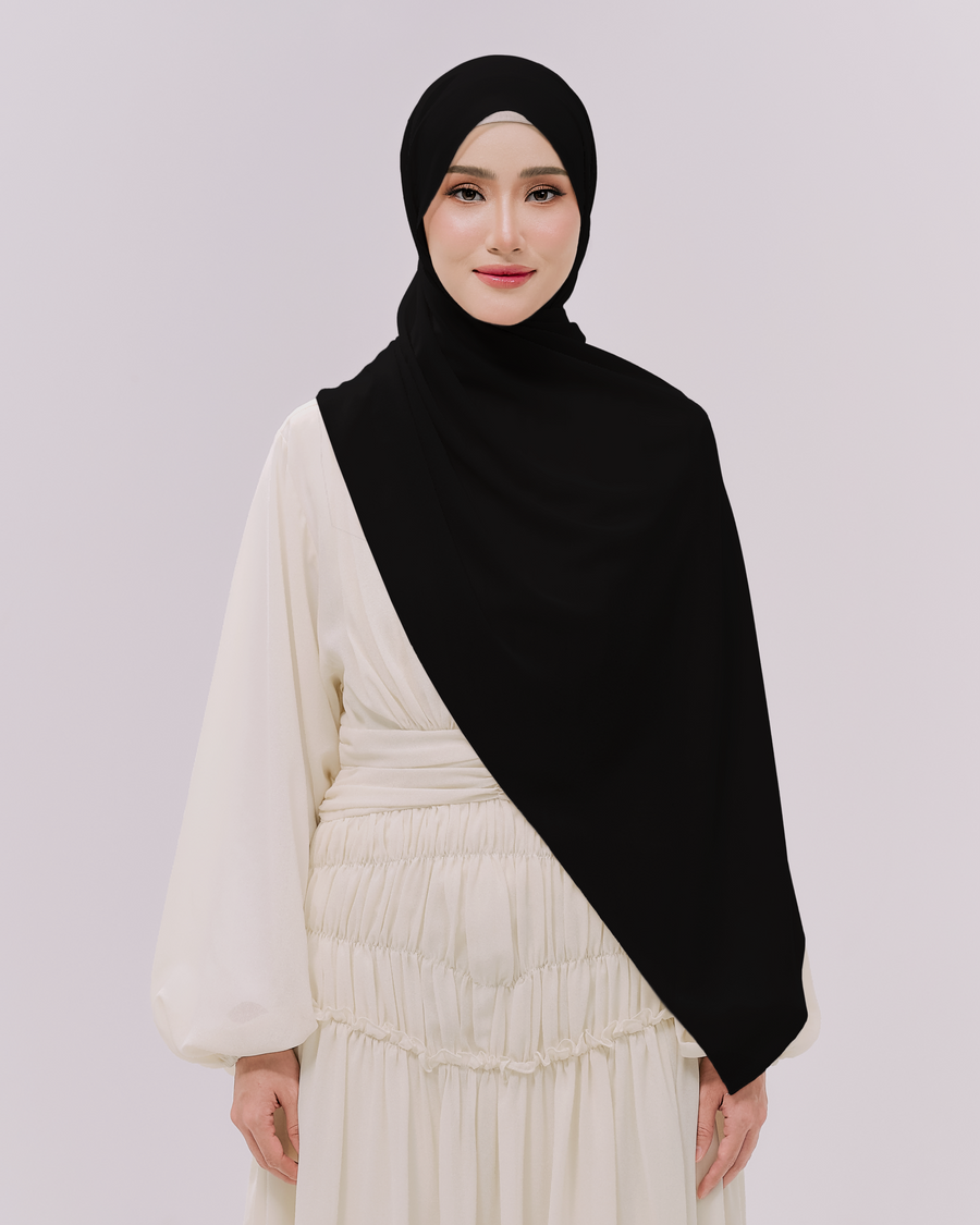Heavy Chiffon 1.8m Black