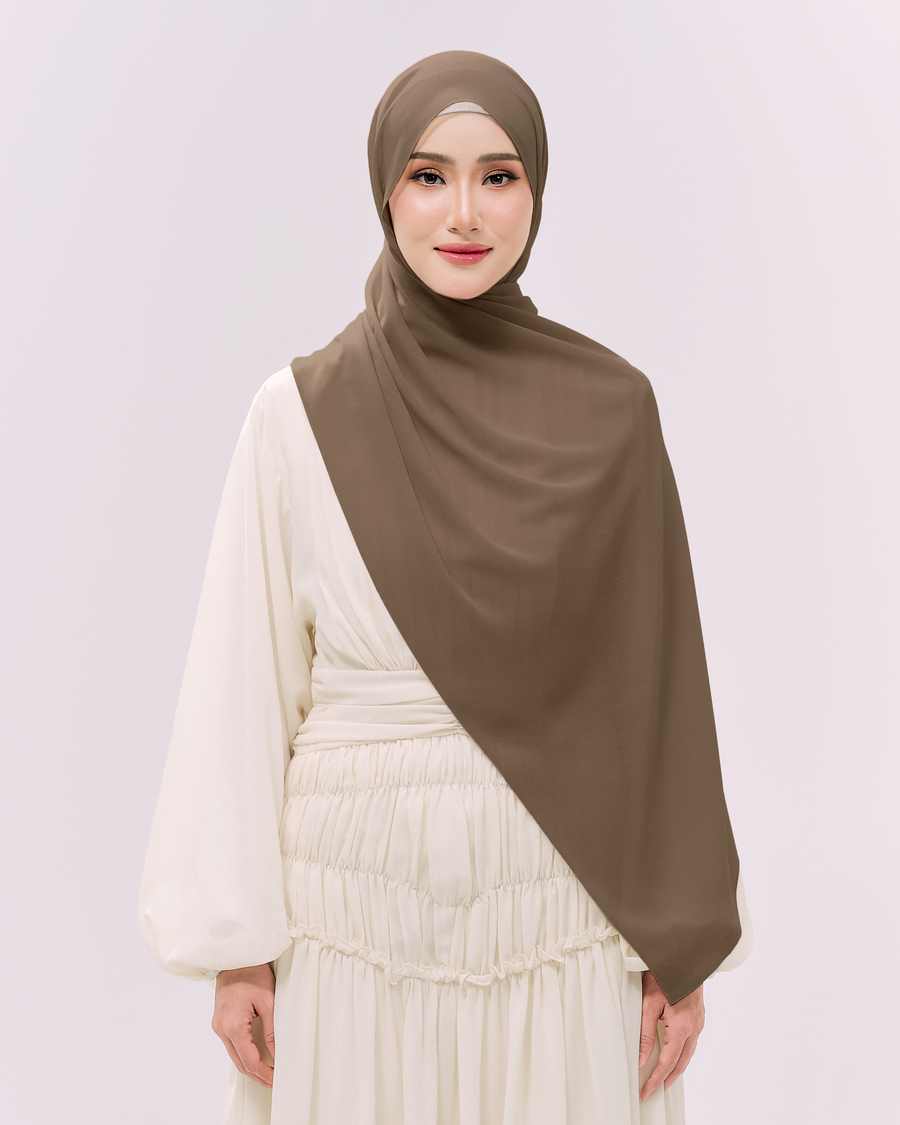 Heavy Chiffon 1.8m Nude Brown