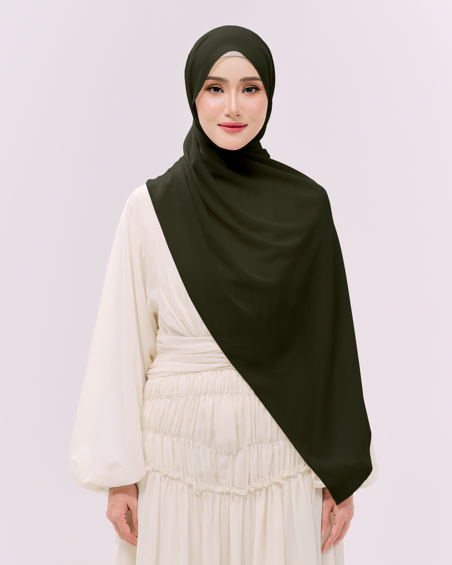 Heavy Chiffon 1.8m Army green