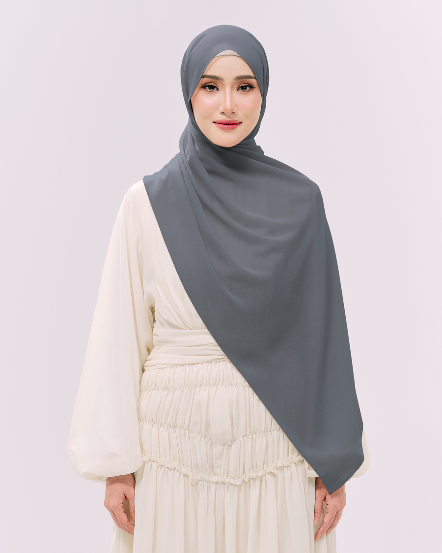 Heavy Chiffon 1.8m Steel Blue