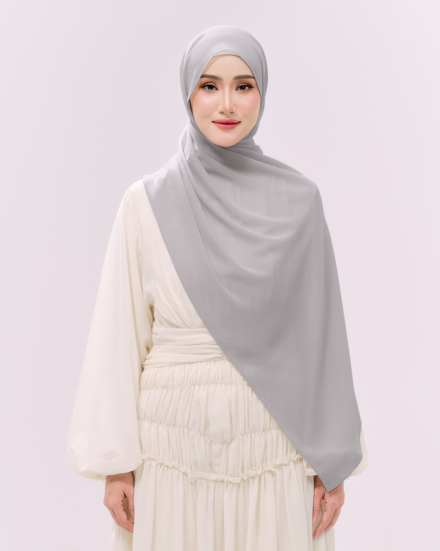 Heavy Chiffon 1.8m Silver