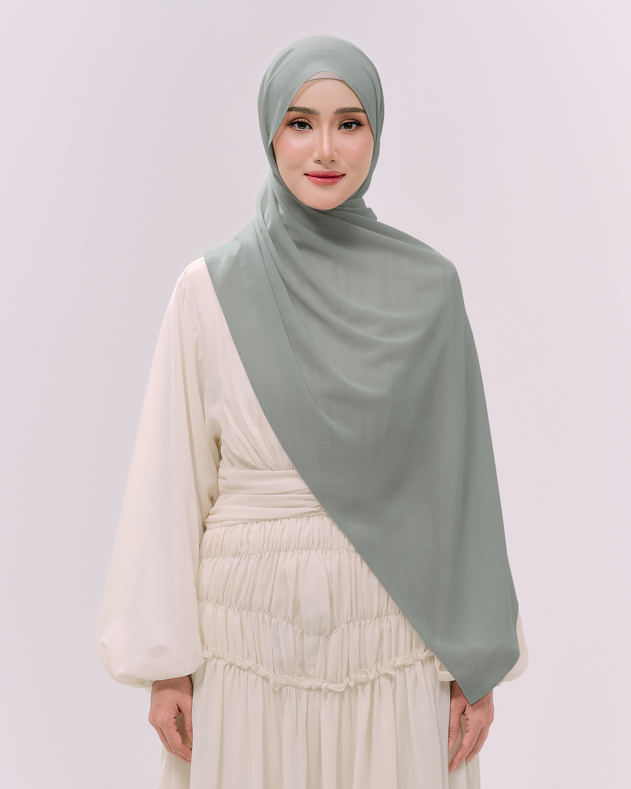 Heavy Chiffon 1.8m Sage Grey