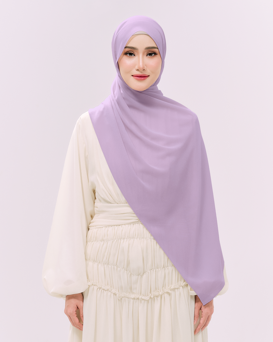 Heavy Chiffon 1.8m Lilac Bloom