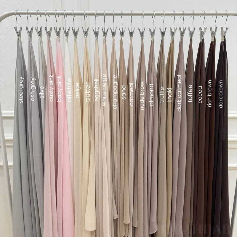 Chiffon Silk Curve Shawl 2m