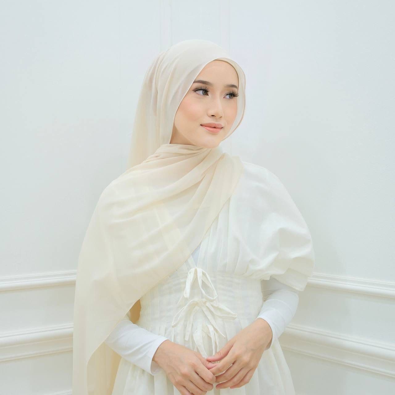 Chiffon Silk Shawl - Rich Brown