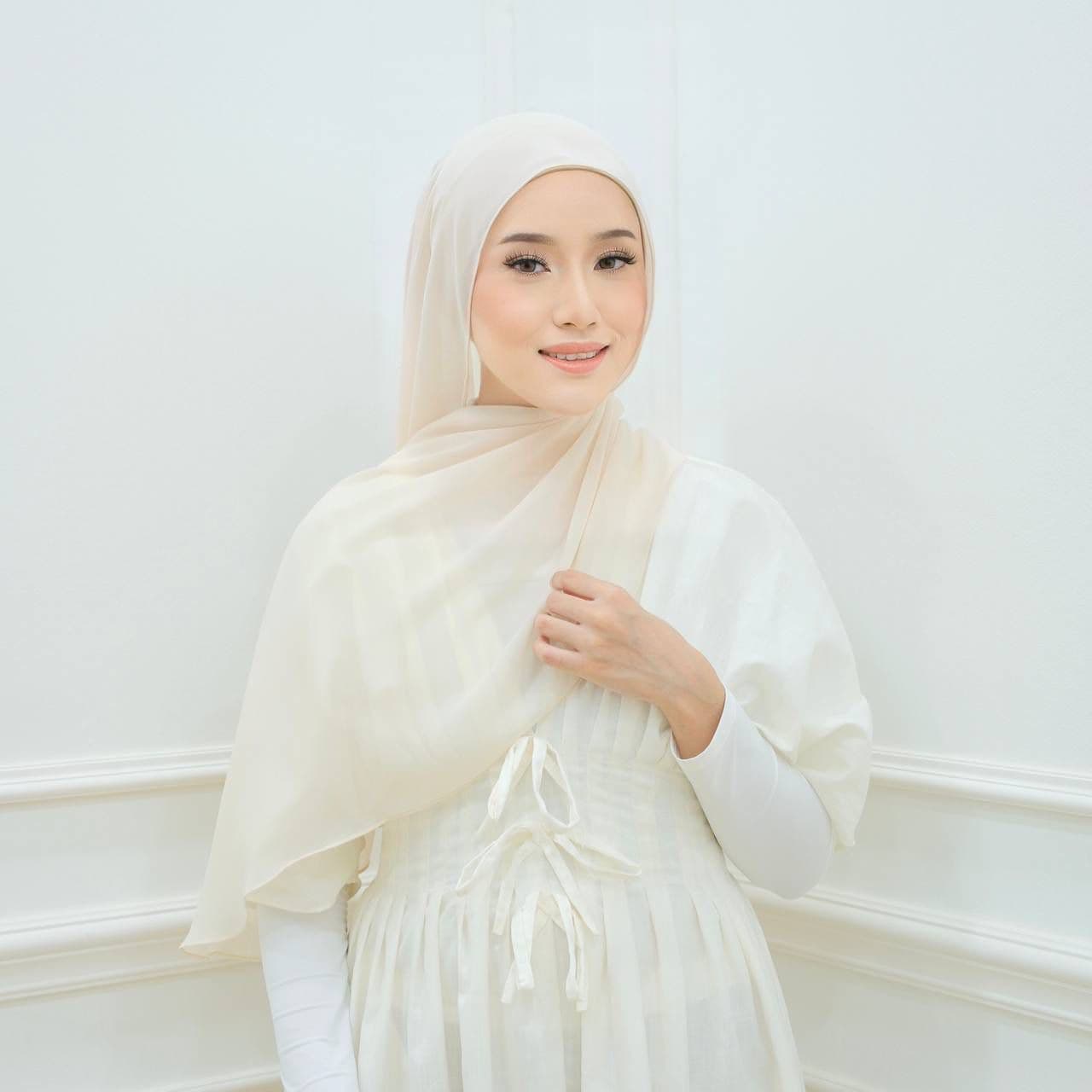 Chiffon Silk Shawl - Rich Brown alternate view