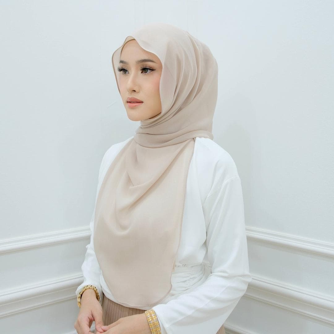 Hoodie Shawl Curve - Oatmeal