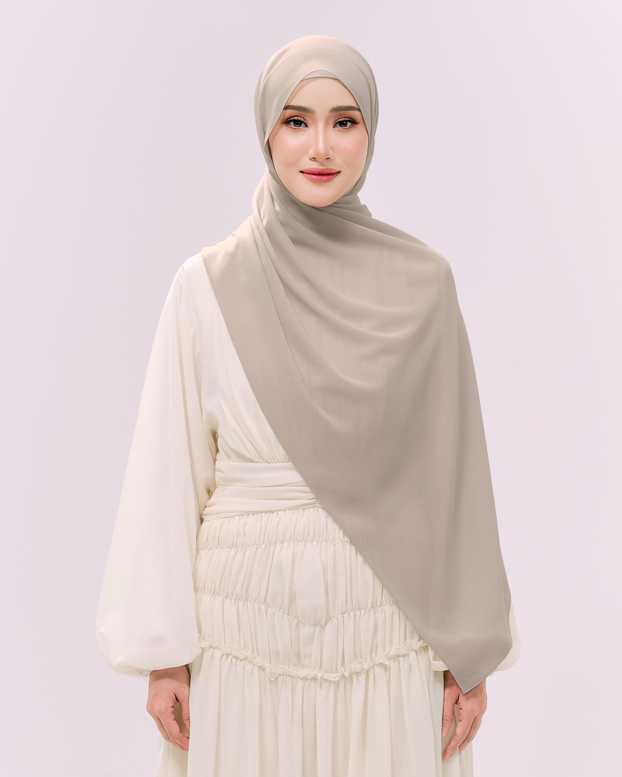 Heavy Chiffon 1.8m Ash Cream