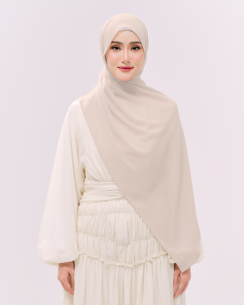 Heavy Chiffon 1.8m White Ashes