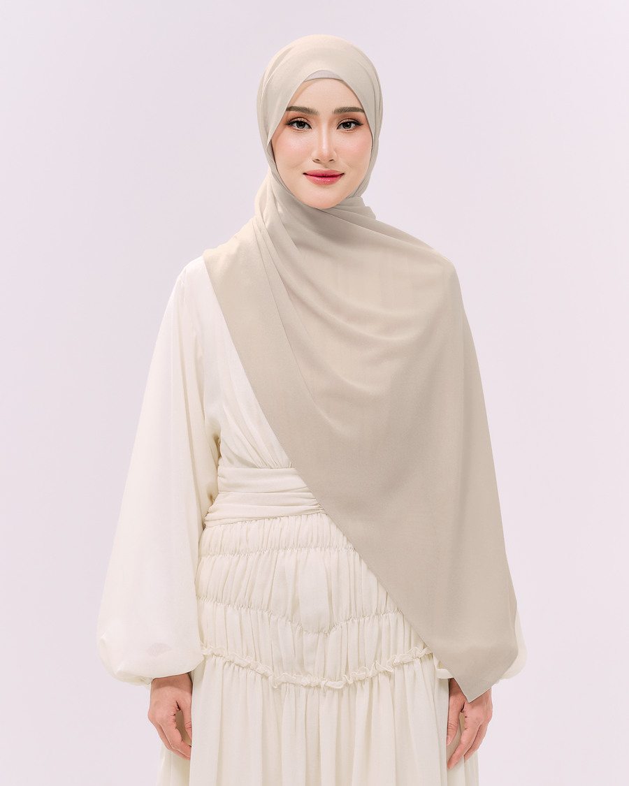 Heavy Chiffon 1.8m Eggshell
