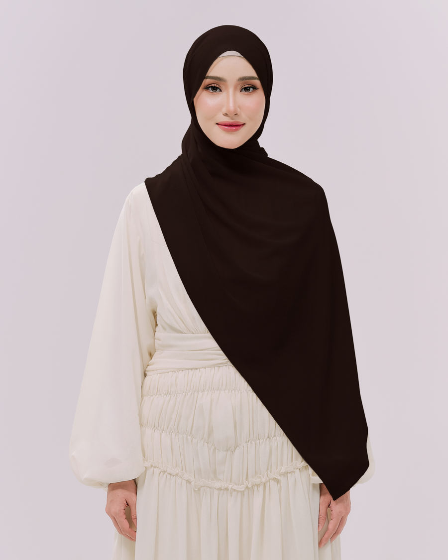 Heavy Chiffon 1.8m Dark Brown