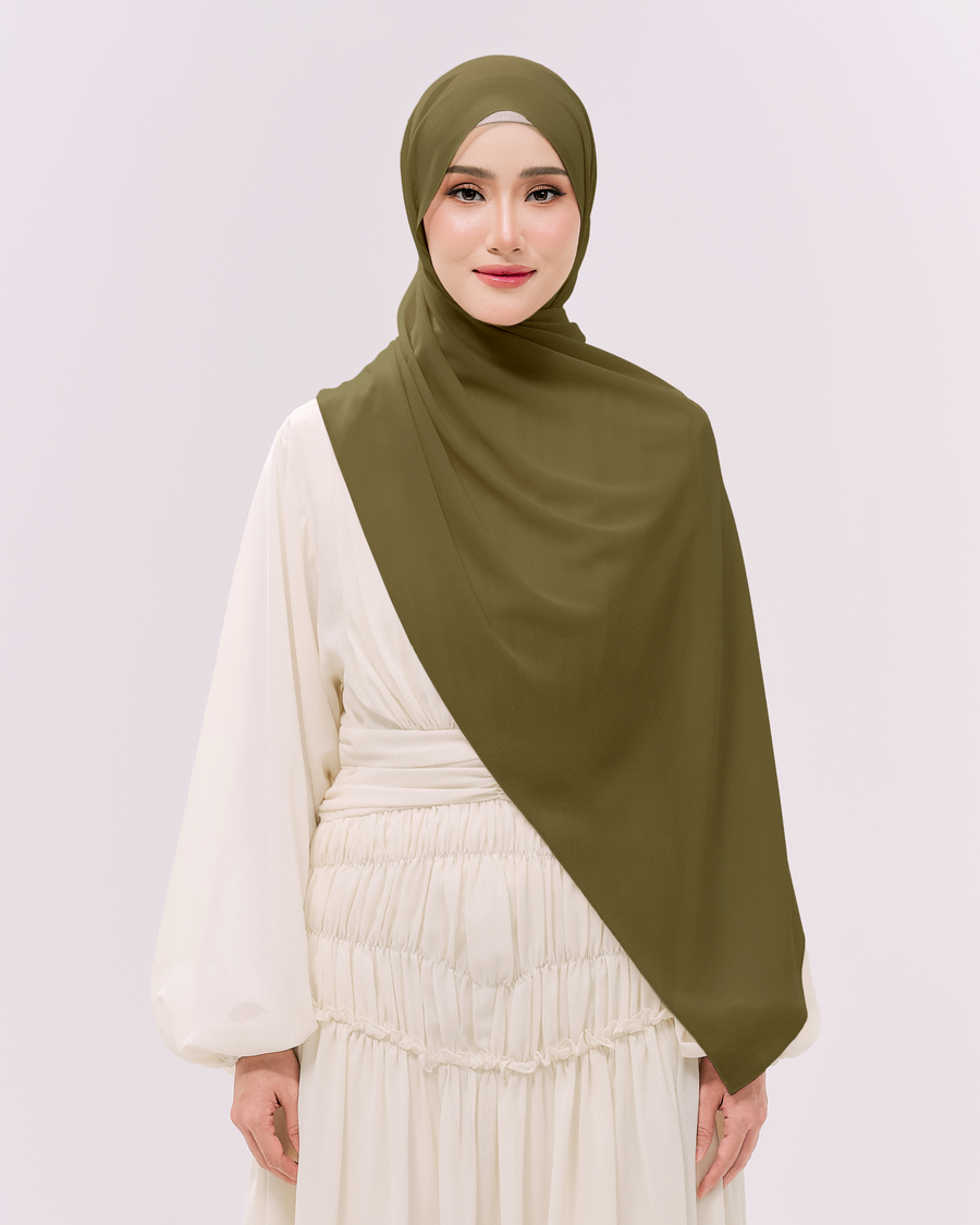 Heavy Chiffon 1.8m Golden Olive