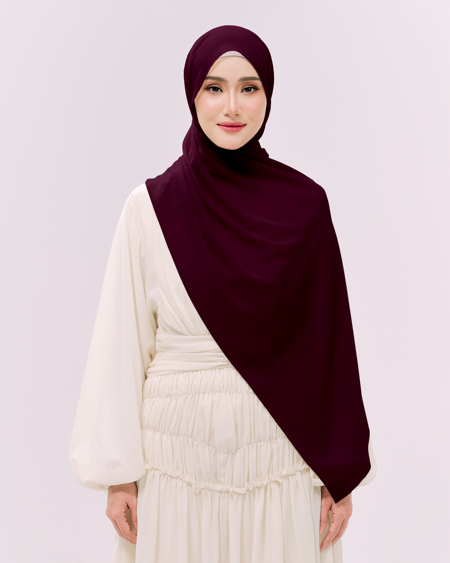 Heavy Chiffon 1.8m Burgundy