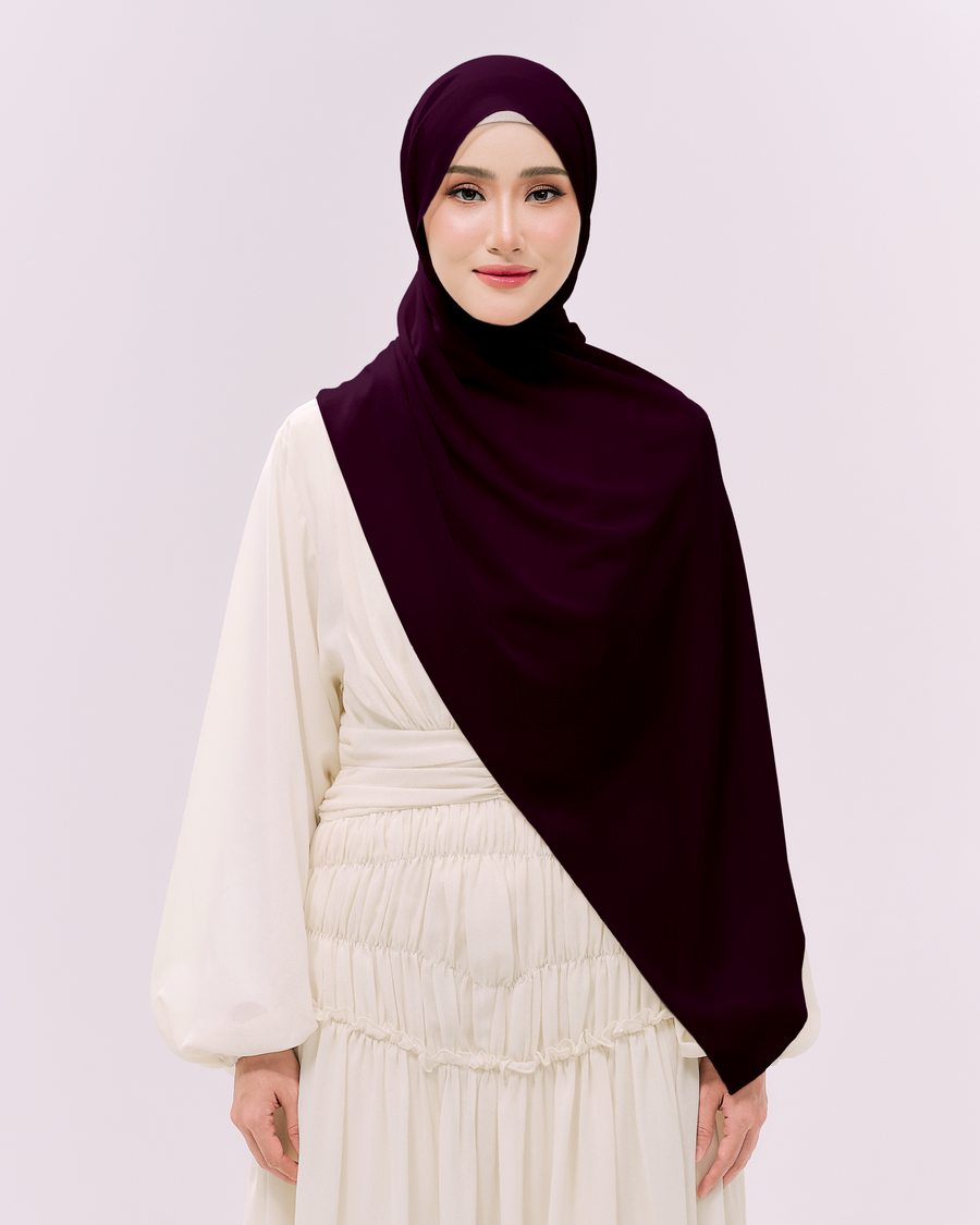 Heavy Chiffon 1.8m Deep Wine