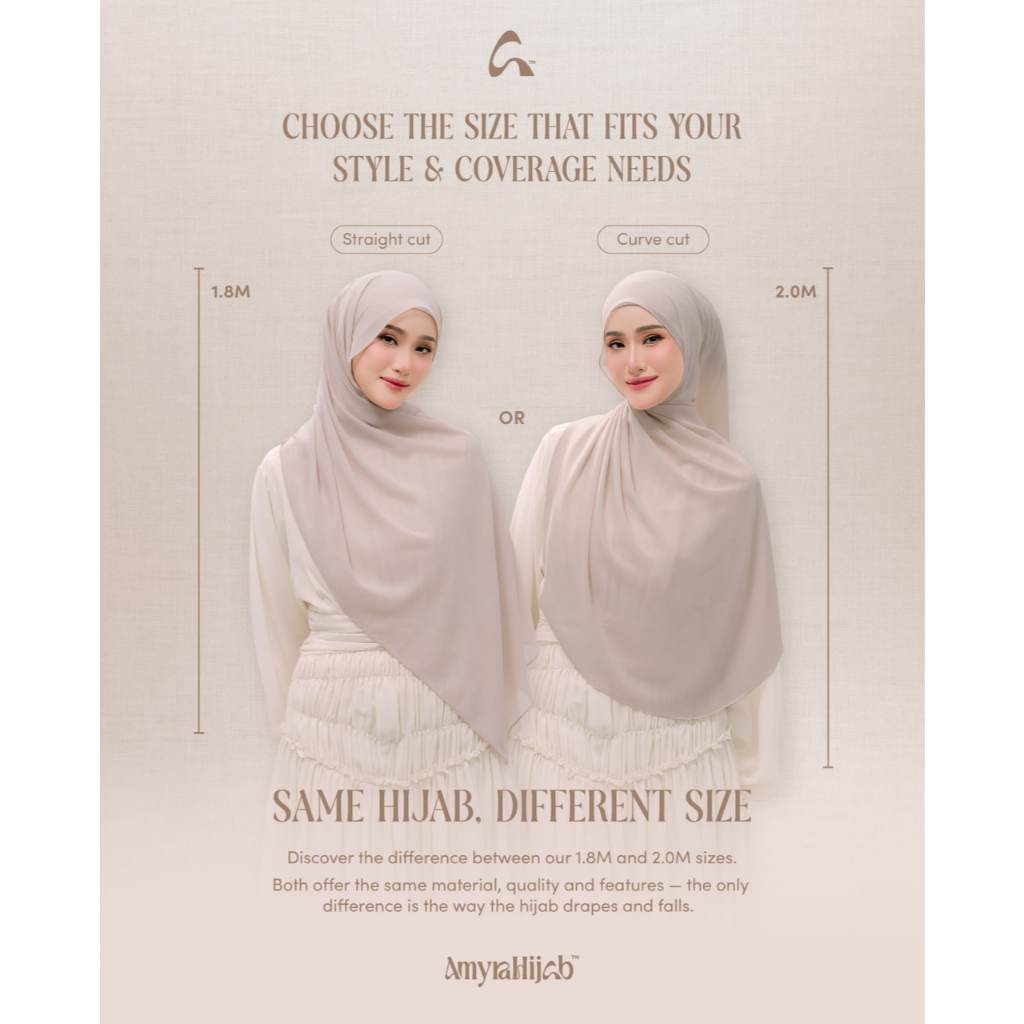 Heavy Chiffon size guide — 2.0m Curve